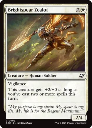 Brightspear Zealot (EOE-008) - Edge of Eternities Foil - for just $0.02! 