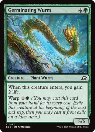 Germinating Wurm (EOE-187) - Edge of Eternities - for just $0.01! 