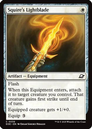 Squire's Lightblade (EOE-036) - Edge of Eternities - for just $0.01! 