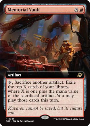 Memorial Vault (Extended Art) (EOE-336) - Edge of Eternities - for just $0.08! 