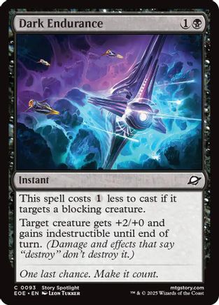 Dark Endurance (EOE-093) - Edge of Eternities Foil - for just $0.04! 