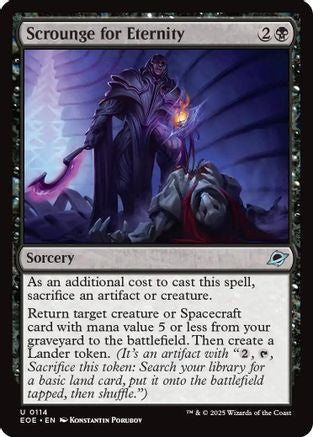 Scrounge for Eternity (EOE-114) - Edge of Eternities Foil - for just $0.05! 