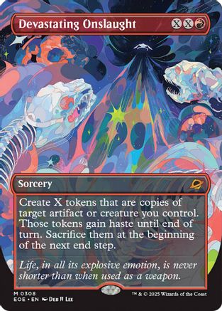 Devastating Onslaught (Borderless) (EOE-308) - Edge of Eternities Foil - for just $1.73! 