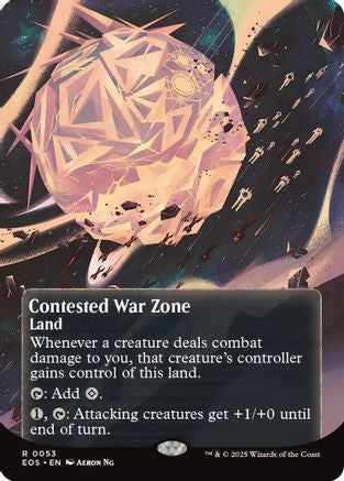 Contested War Zone (0053) (Borderless) (EOS-053) - Edge of Eternities: Stellar Sights Foil - for just $0.56! 