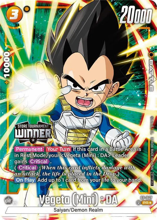 Vegeta (Mini) : DA - FP-047 (Tournament Pack 07 - Winner) [Fusion World Tournament Cards] - for just $3.05! 