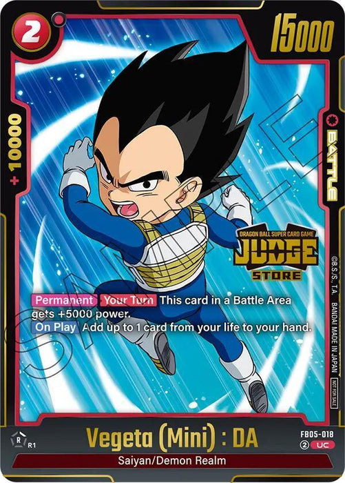 Vegeta (Mini) : DA (Judge Pack 04 - Store Judge) [Fusion World Tournament Cards] - for just $0.25! 