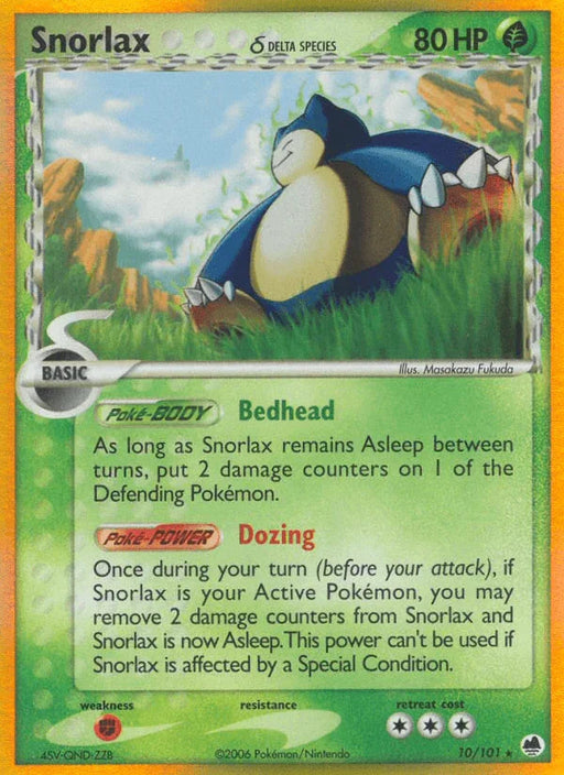 Snorlax (10/101) (Delta Species) [EX: Dragon Frontiers] - for just $79.85! 