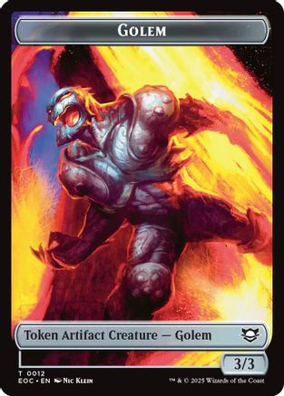 Golem (0012) // Golem (0014) Double-Sided Token (EOC-12 // 14) - Commander: Edge of Eternities - for just $0.07! 