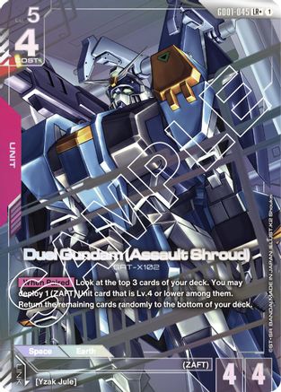 Duel Gundam (Assault Shroud) (LR+) (GD01-045) - Newtype Rising Holofoil - for just $2.83! 
