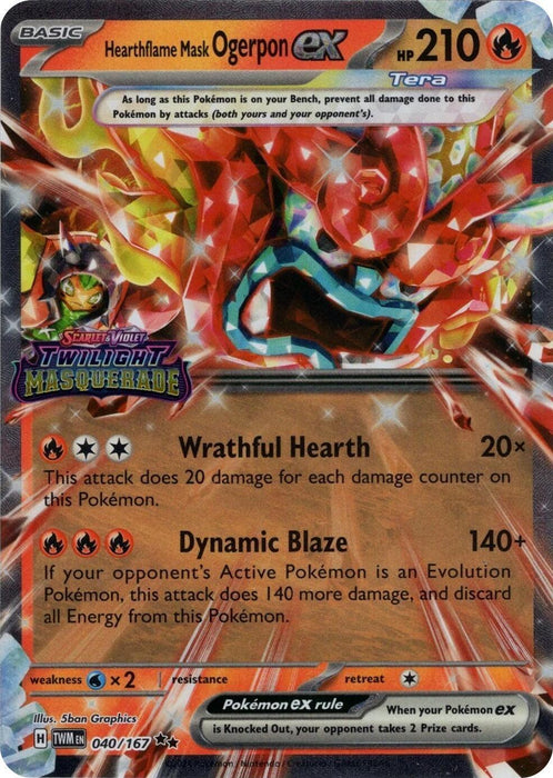 Hearthflame Mask Ogerpon ex (040/167) (Stamped) [Miscellaneous Cards] - for just $0.35! 