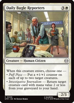 Daily Bugle Reporters (SPM-006) - Marvel's Spider-Man Foil - for just $0.02! 