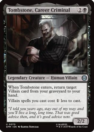 Tombstone, Career Criminal (SPM-070) - Marvel's Spider-Man - for just $0.05! 