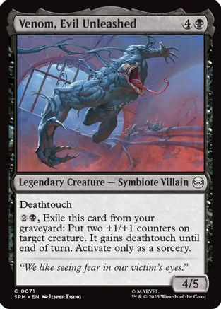 Venom, Evil Unleashed (SPM-071) - Marvel's Spider-Man - for just $0.05! 