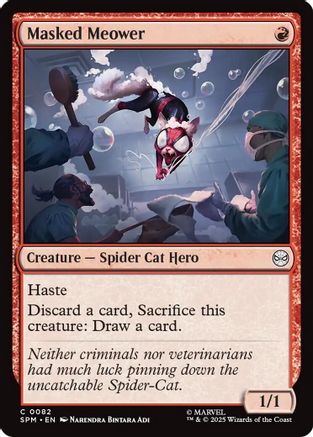Masked Meower (SPM-082) - Marvel's Spider-Man Foil - for just $0.08! 