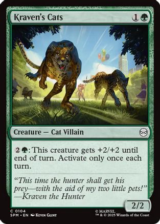 Kraven's Cats (SPM-104) - Marvel's Spider-Man - for just $0.04! 