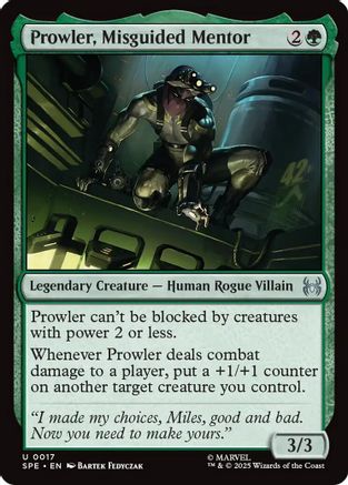 Prowler, Misguided Mentor (SPM-017) - Marvel's Spider-Man Foil - for just $0.12! 
