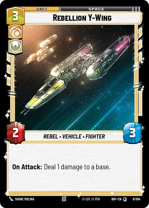Rebellion Y-Wing (6/104) (6/104) [Intro Battle: Hoth] - for just $0.10! 