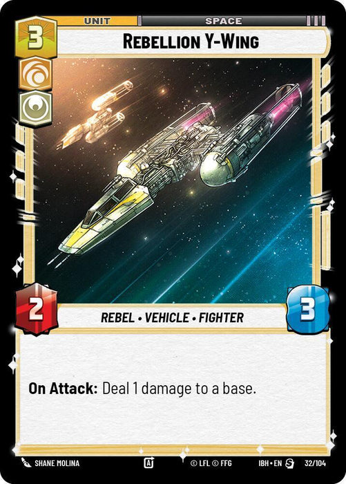 Rebellion Y-Wing (32/104) (32/104) [Intro Battle: Hoth] - for just $0.10! 