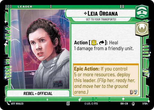 Leia Organa (1/104) - Get To Your Transports! (1/104) [Intro Battle: Hoth] - for just $0.10! 