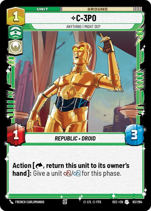 C-3PO (93/264) - Anything I Might Do? (93/264) [Secrets of Power] - for just $0.10! 