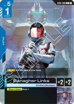 Banagher Links (Launch Event) (GD01-088) - Gundam Promotional Cards Holofoil - for just $0.75! 