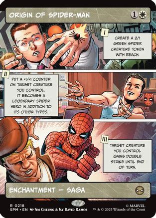 Origin of Spider-Man (Borderless) (SPM-218) - Marvel's Spider-Man Foil - for just $0.15! 
