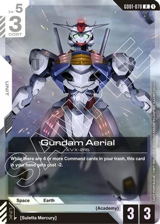 Gundam Aerial (Store Tournament Participant Pack 01) (GD01-070) - Gundam Promotional Cards Holofoil - for just $0.09! 