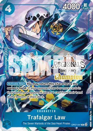 Trafalgar Law (Offline Regional Champion Card Set 2025 Vol.2) (OP07-047) - One Piece Promotion Cards Foil - for just $125.50! 