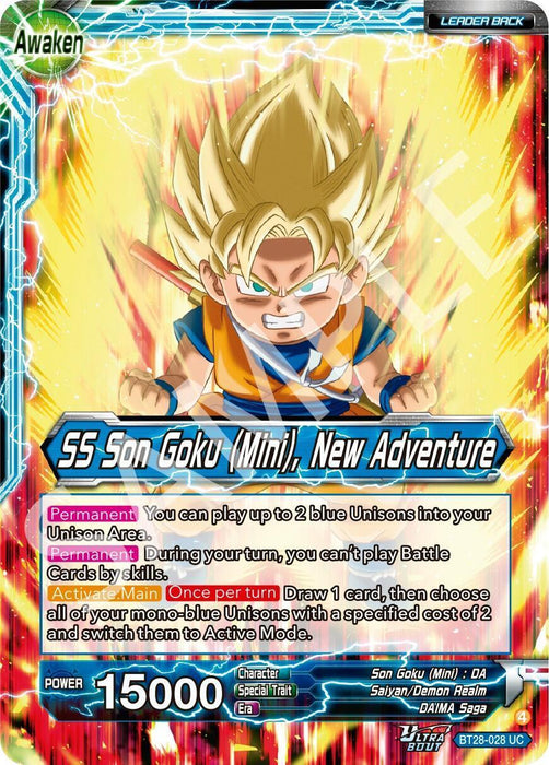 Son Goku (Mini) // SS Son Goku (Mini), New Adventure (BT28-028) [Prismatic Clash] - for just $0.15! 