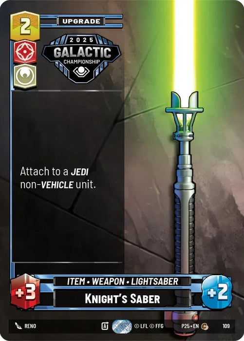 Knight's Saber (109) (109) [Organized Play Promos] - for just $0.10! 