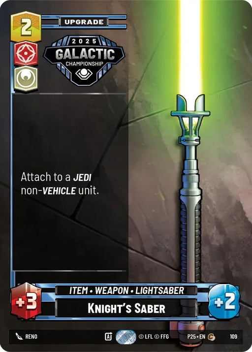 Knight's Saber (109) (109) [Organized Play Promos] - for just $0.10! 