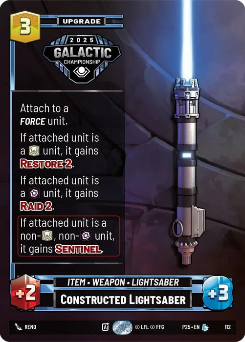 Constructed Lightsaber (112) (112) [Organized Play Promos] - for just $0.10! 