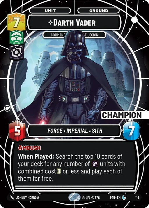 Darth Vader (114) - Commanding the First Legion (Champion) (114) [Organized Play Promos] - for just $0.10! 