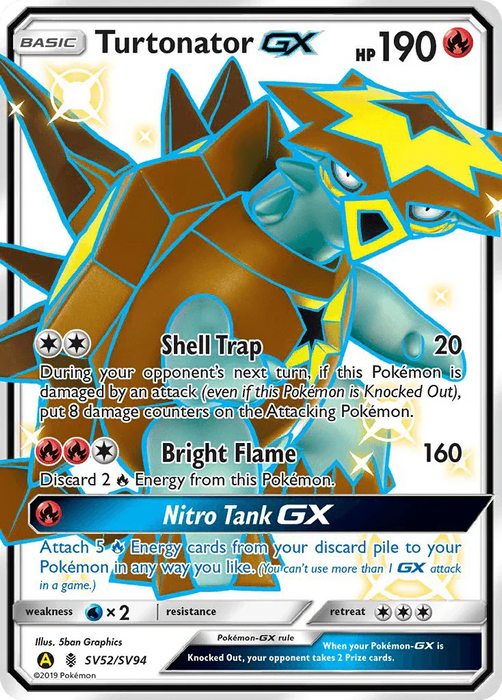 Turtonator GX (SV52/SV94) [Sun & Moon: Hidden Fates - Shiny Vault] - for just $2.80! 