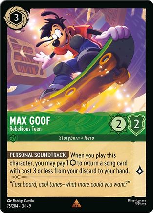 Max Goof - Rebellious Teen (75/204) - Fabled Holofoil - for just $0.70! 