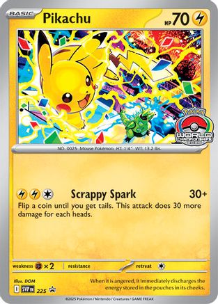 Pikachu (World Championship 2025) 225 - SV Scarlet & Violet Promo Cards - for just $3.40! 