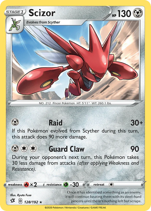 Scizor (128/192) [Sword & Shield: Rebel Clash] - for just $0.20! 