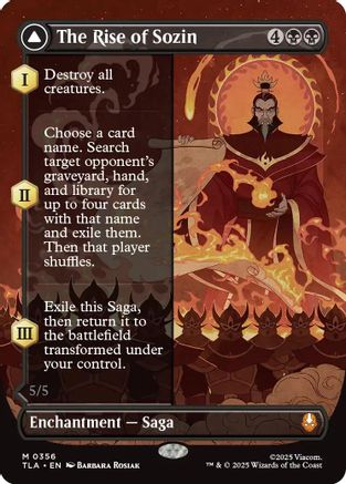 The Rise of Sozin (Borderless) (TLA-356) - Avatar: The Last Airbender - for just $1.24! 
