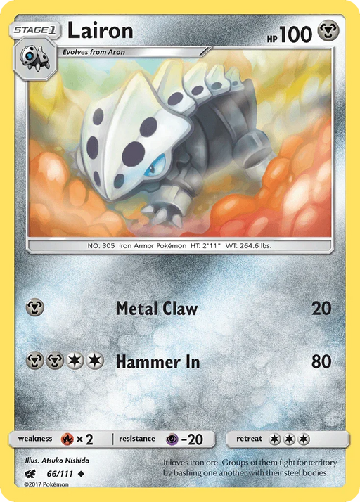 Lairon (66/111) [Sun & Moon: Crimson Invasion] - for just $0.10! 