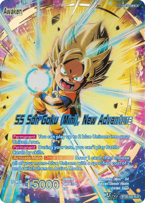 Son Goku (Mini) // SS Son Goku (Mini), New Adventure (SLR) (BT28-028) [Prismatic Clash] - for just $20! 