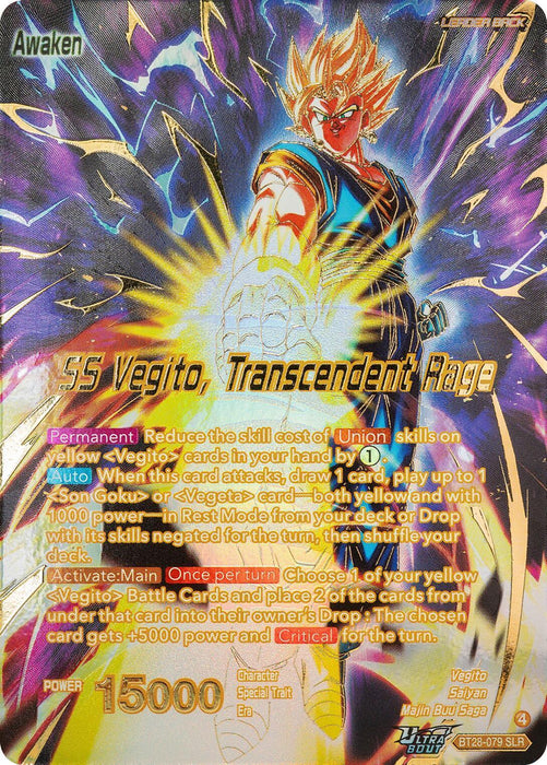 Vegito // SS Vegito, Transcendent Rage (SLR) (BT28-079) [Prismatic Clash] - for just $29.70! 