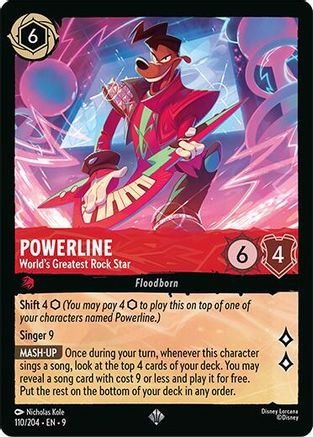 Powerline - World's Greatest Rock Star (110/204) - Fabled Cold Foil - for just $0.50! 