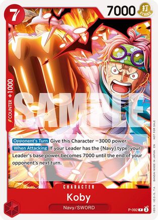 Koby (OP12 Release Event) (P-092) - One Piece Promotion Cards - for just $0.75! 