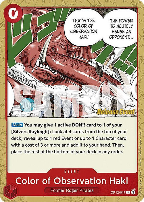 Color of Observation Haki [Legacy of the Master Release Event Cards] - for just $3.40! 