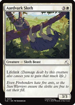 Aardvark Sloth (TLE-212) - Avatar: The Last Airbender: Eternal-Legal Foil - for just $0.04! 