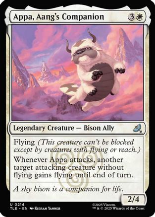 Appa, Aang's Companion (0214) (TLE-214) - Avatar: The Last Airbender: Eternal-Legal Foil - for just $0.33! 