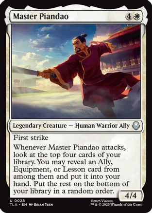 Master Piandao (TLA-028) - Avatar: The Last Airbender Foil - for just $0.05! 