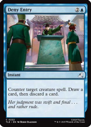 Deny Entry (TLE-222) - Avatar: The Last Airbender: Eternal-Legal Foil - for just $0.08! 