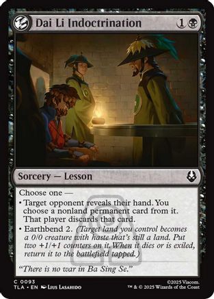 Dai Li Indoctrination (TLA-093) - Avatar: The Last Airbender Foil - for just $0.05! 