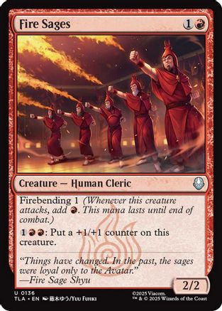 Fire Sages (TLA-136) - Avatar: The Last Airbender Foil - for just $0.10! 